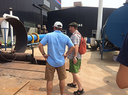 澳大利亞污泥烘干機客戶參觀泰達試驗線