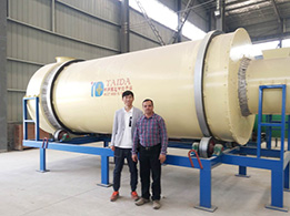 巴林污泥烘干機客戶到泰達跟蹤生產進度