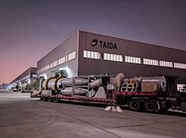 時產5噸發酵料歐式烘干機發往山東